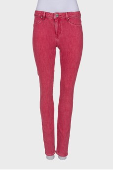 Raspberry jeans with tag