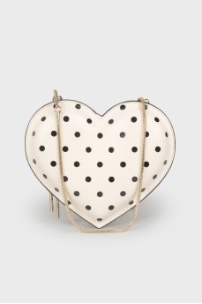 Heart shaped leather bag