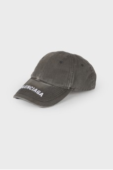 Jeans cap with brand logo