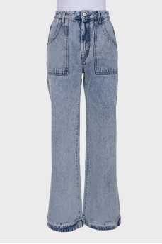 Light blue jeans with tag
