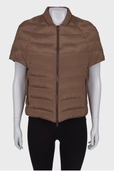 Quilted brown vest