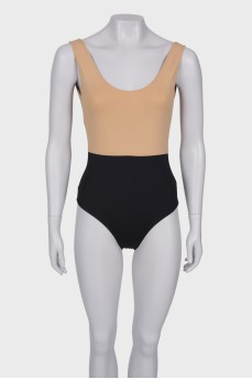 Two tone swimsuit with tag
