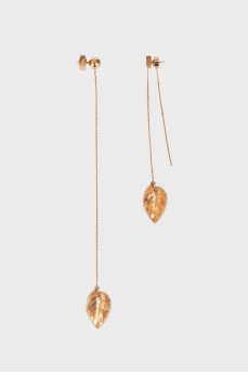 Gold tone chain earrings