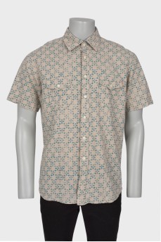 Men's printed short sleeve shirt