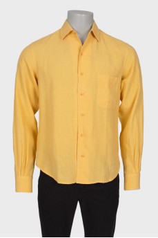 Men's linen shirt with pocket