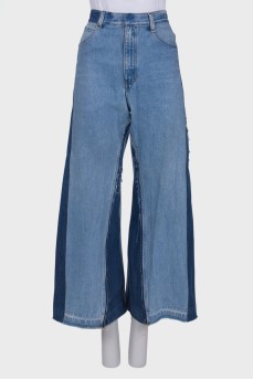 Combination high waist jeans