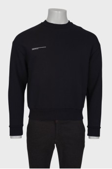 Men's black fleece sweatshirt
