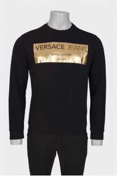 Men's sweatshirt with golden logo