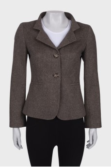 Wool jacket with buttons
