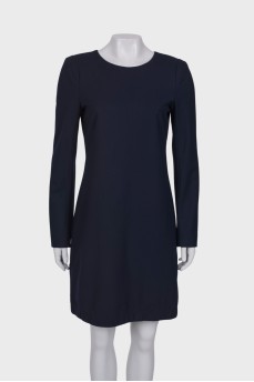 Wool navy blue dress