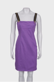 Purple sundress decorated with zippers
