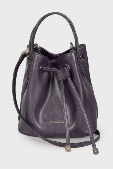 Purple leather bag