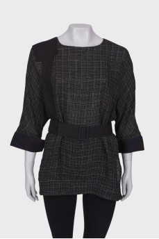 Checkered dress with strap