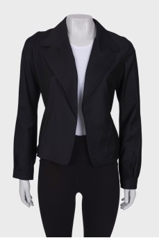 Fitted jacket with roses at the hem