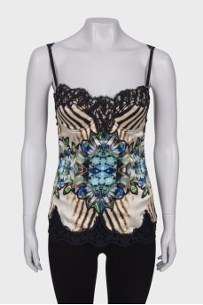 Corset top with lace