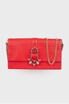 Red bag with tag decor