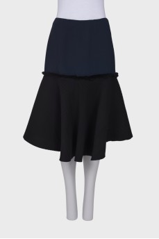 Asymmetric combo skirt