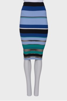 Striped fitted skirt