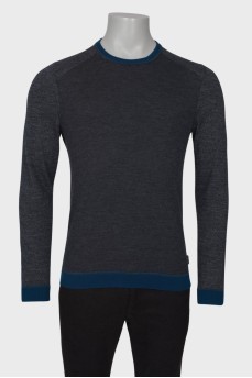 Men's gray wool sweater