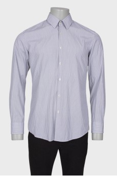 Men's gray striped shirt