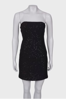 Black dress decorated with sequins