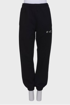 Black pants with elastic