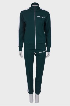 Green tracksuit with stripes