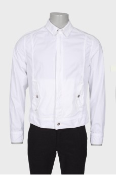 Men's white jacket with pockets