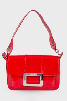 Red patent leather bag