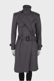 Dark grey wool coat 