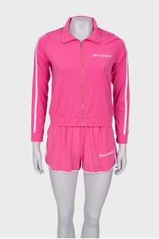 Pink tracksuit with stripes