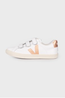 White velcro sneakers
