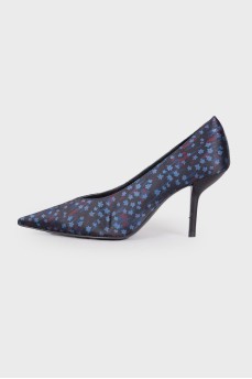 Textile stiletto heels 