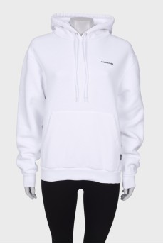 Padded hoodie with back slogan