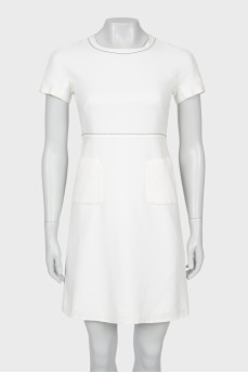 White dress with pockets