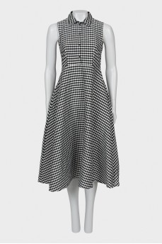 Black and white checked dress