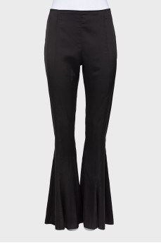 Black flared trousers