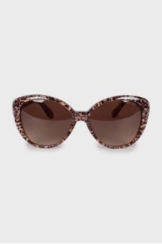 Brown sunglasses in print