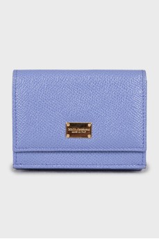 Blue embossed wallet
