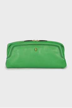 Green clutch bag