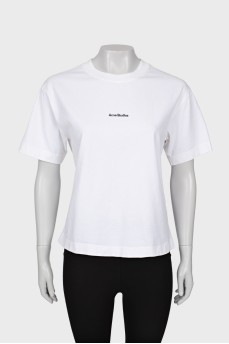 White T-shirt with brand logo