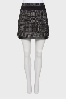 Black and white mini skirt