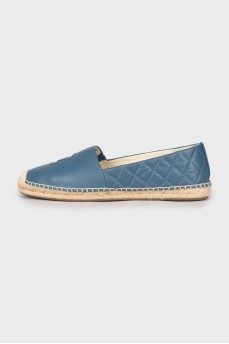 Quilted leather espadrilles