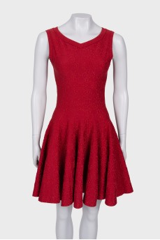Red fitted dress