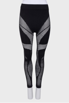 Black patterned leggings