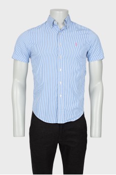Men's striped shirt with short sleeves