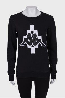 Black sweatshirt with embroidered logo