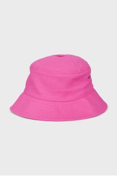 Pink bucket hat made from organic cotton