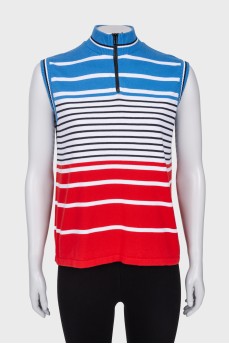 Striped combo top