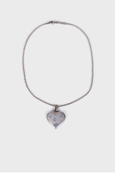 Silver pendant in the shape of a heart